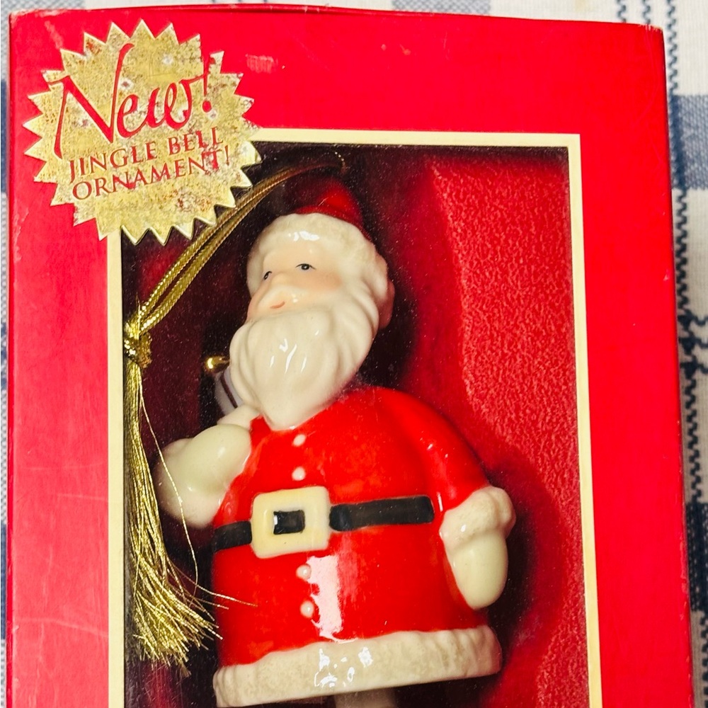 🎄 Lenox Jingle Bell Ornament Santa Bell Christmas Tree Ornament 834763 🎄